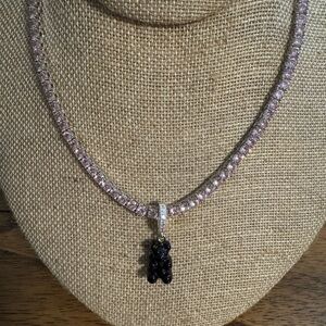 NWOT Gummy bear/ Pink Tennis Necklace